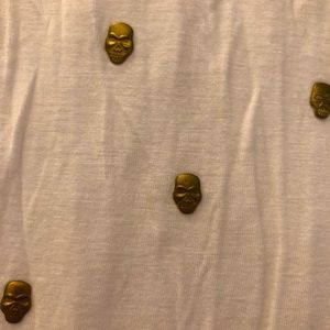 White tank top with skulls